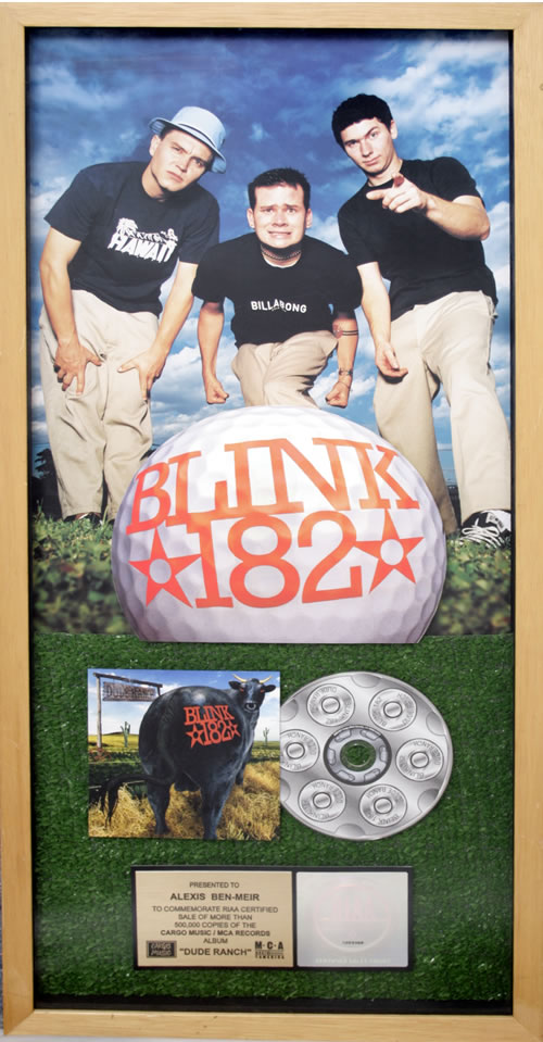 Blink 182 Dude Ranch US award disc (558290)